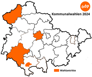Geplante Antritte zur Kommunalwahl in Thüringen