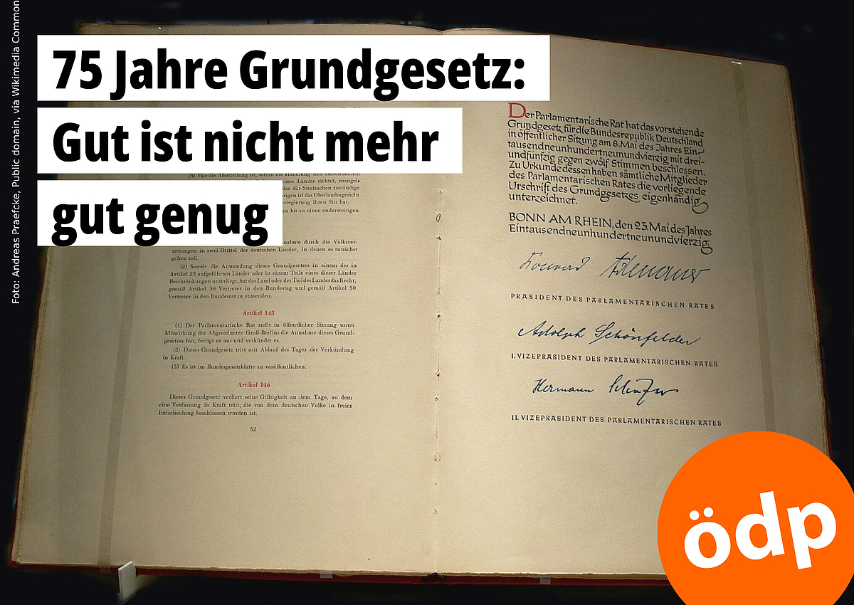 75 Jahre Grundgesetz: Gut ist nicht mehr gut genug – Foto: Andreas Praefcke, Public domain, via Wikimedia Commons