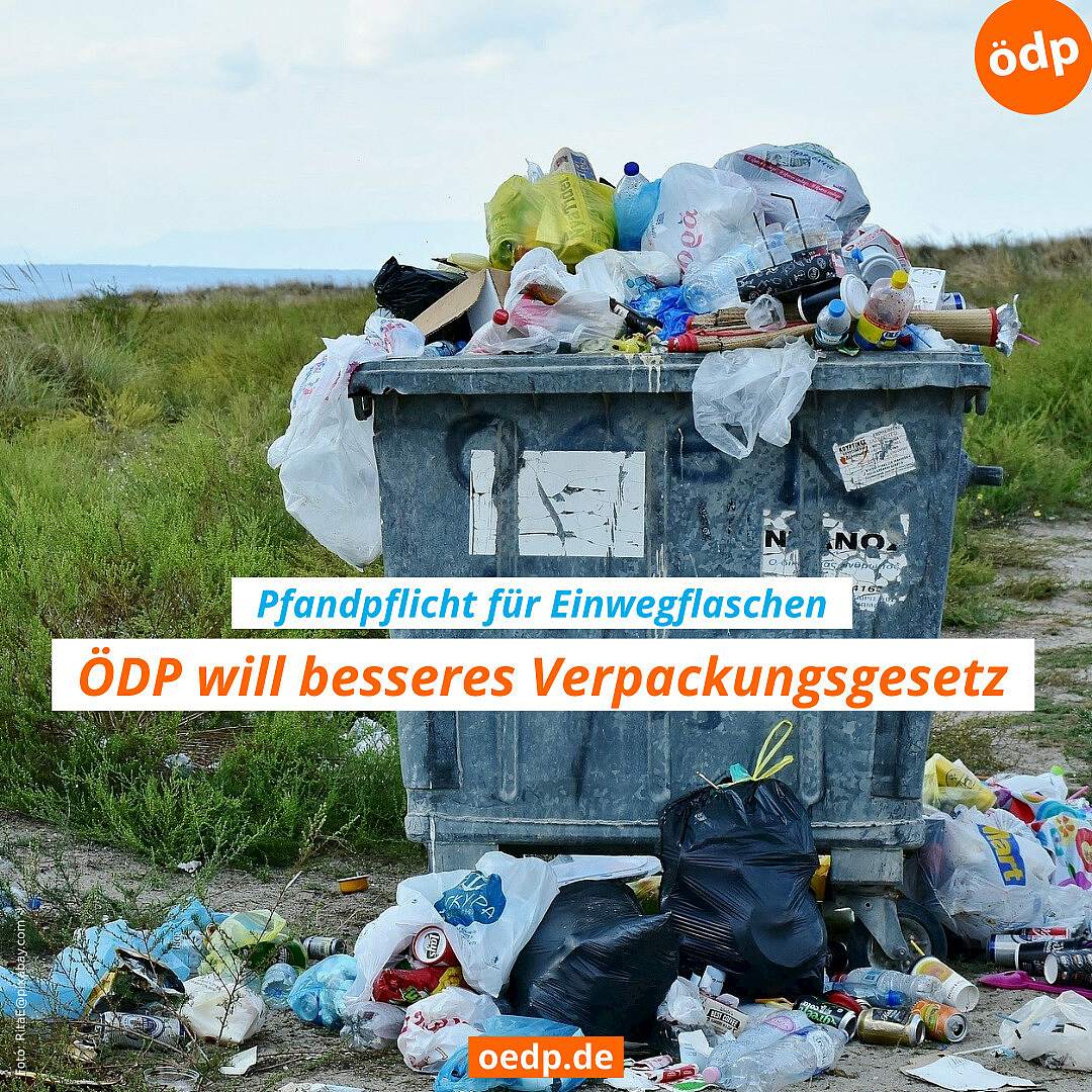 ÖDP Bundesverband Pfandpflicht für Einwegflaschen ÖDP will besseres