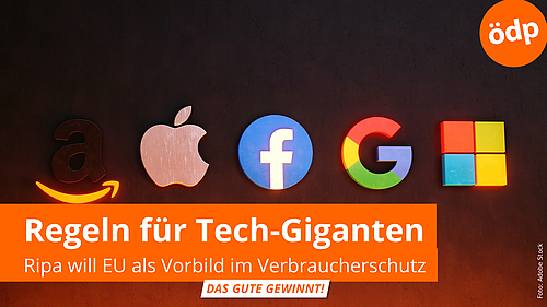 Symbolbild mit Logos Amazon Apple Facebook Google