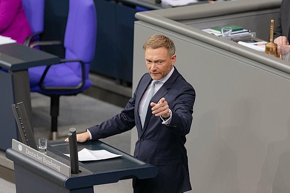 Finanzminister Christian Lindner im Bundestag