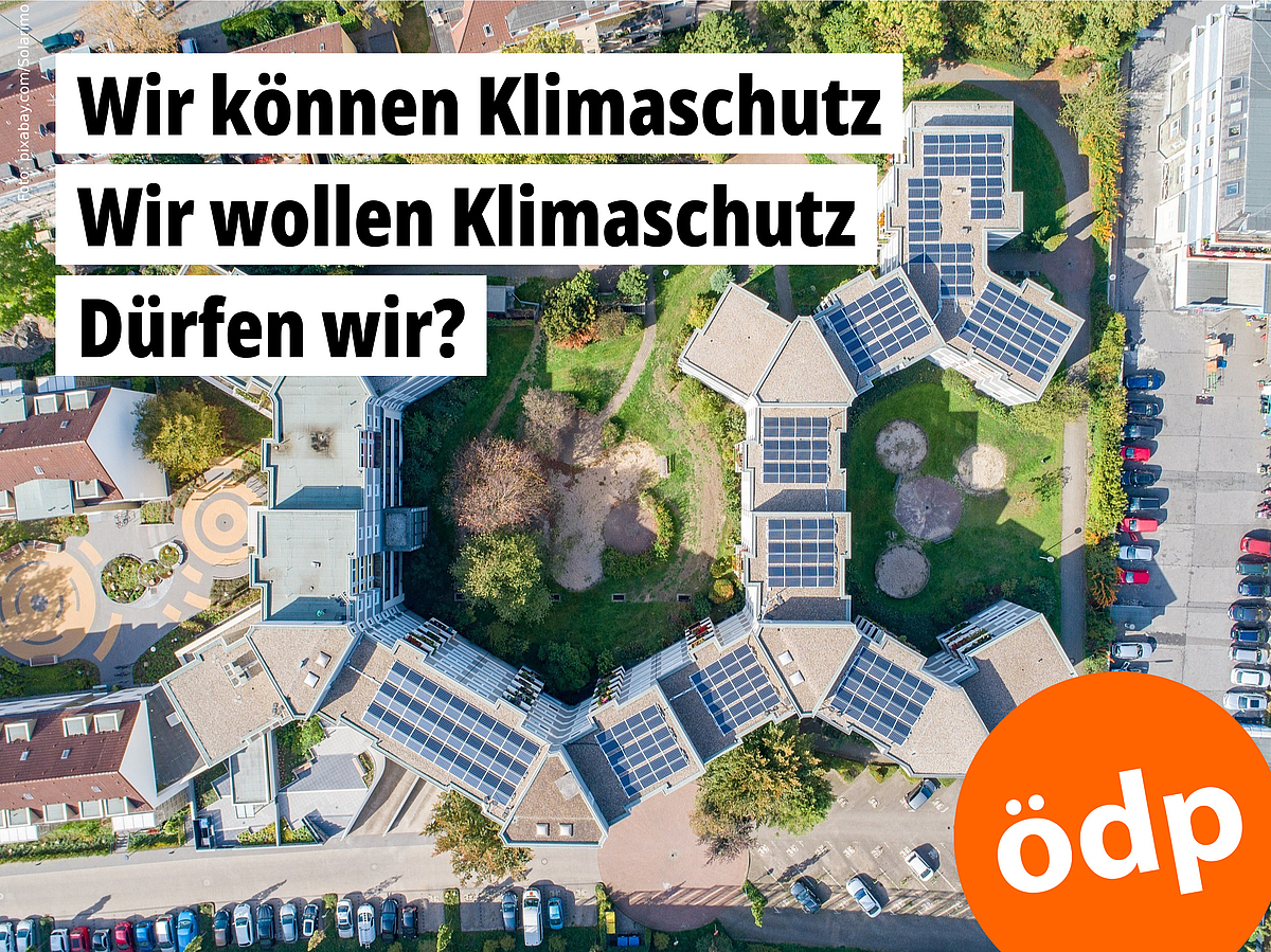 Wir können Klimaschutz, wir wollen Klimaschutz - dürfen wir? // Foto: Solar-Daecher -- pixabay.com/Solarimo