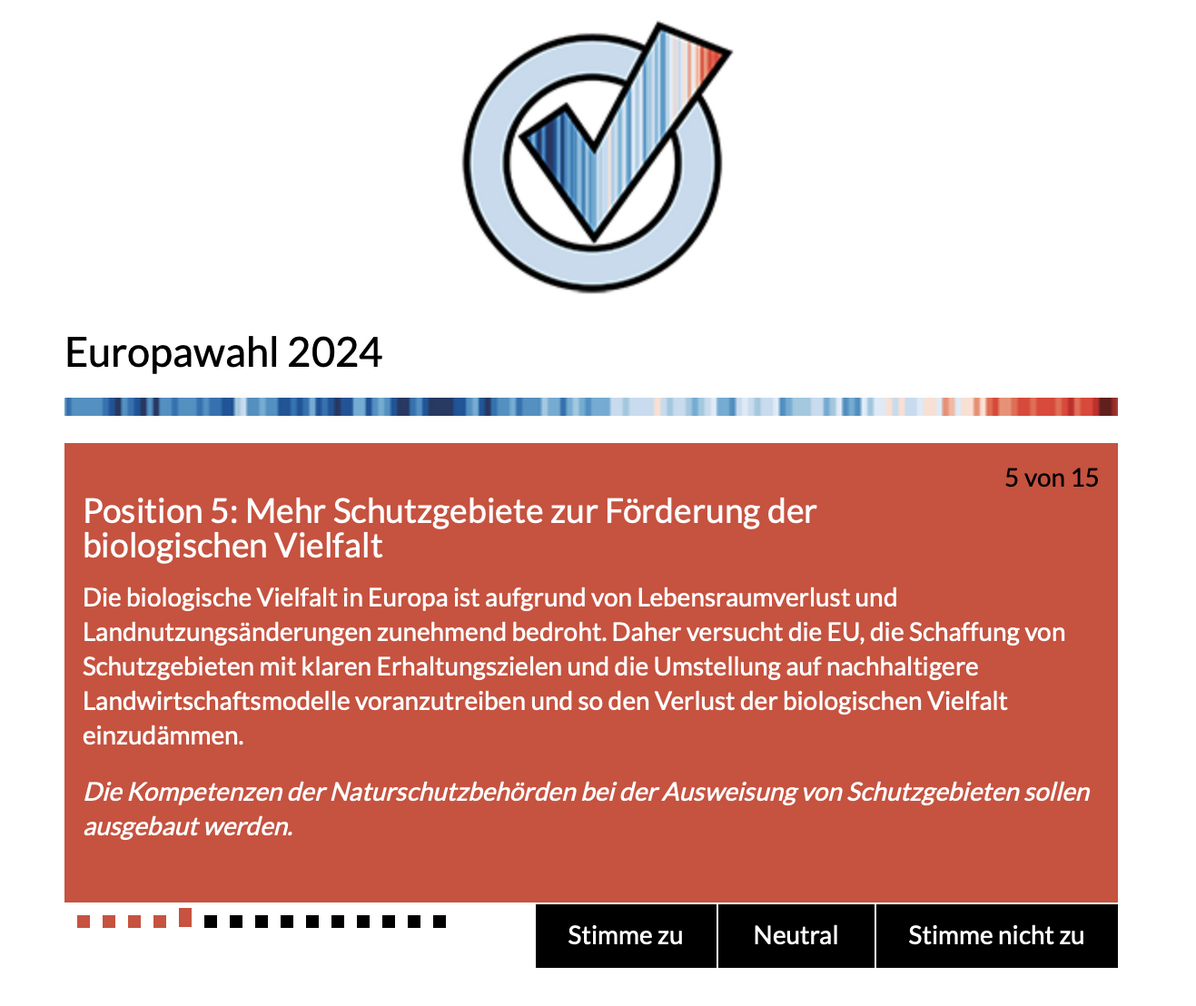 Hilfreich: Neben dem bekannten Wahl-O-Mat gibt es eine Reihe weiterer Entscheidungshilfen für die anstehende EU-Parlamentswahl, hier der Science-O-Mat.