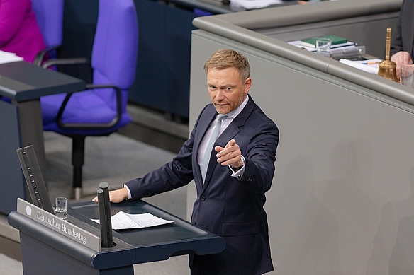 Finanzminister Christian Lindner im Bundestag