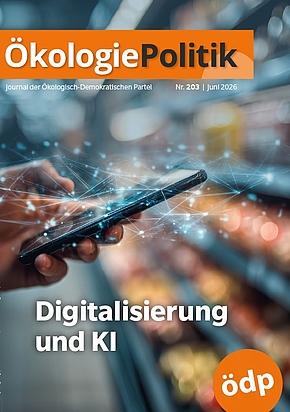 Digitalisierung und KI – mit diesem Thema befasst sich die 203. Ausgabe des Journals „ÖkologiePolitik“