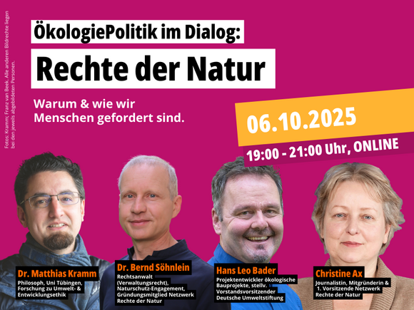 ÖkologiePolitik im Dialog am 06.10.2025 um 19 Uhr zum Thema „Rechte der Natur“