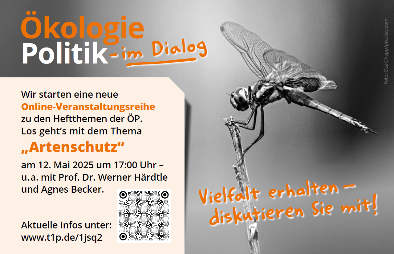ÖkologiePolitik im Dialog zum Thema „Artenschutz“ am 12. Mai 2025 um 17:00 Uhr